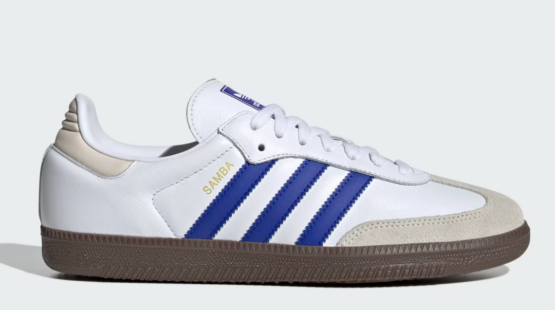 Adidas Samba OG – Cloud White / Lucid Blue / Gum